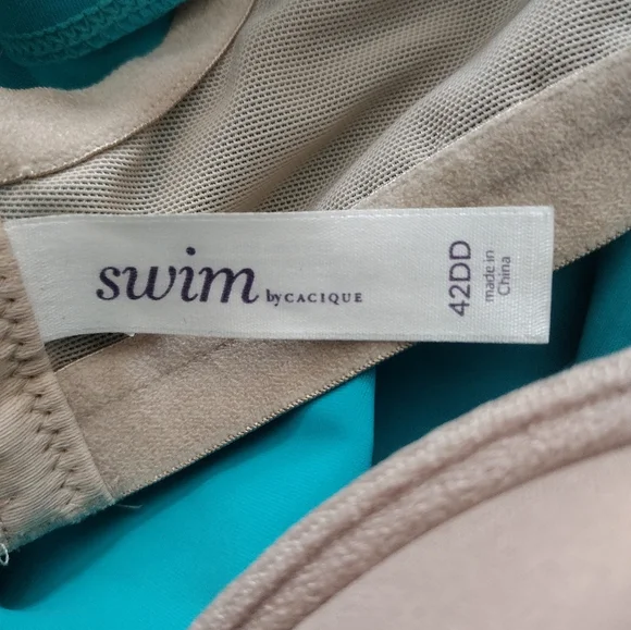 Cacique tankini top 42DD. Bottom size is 26. - Picture 3 of 6